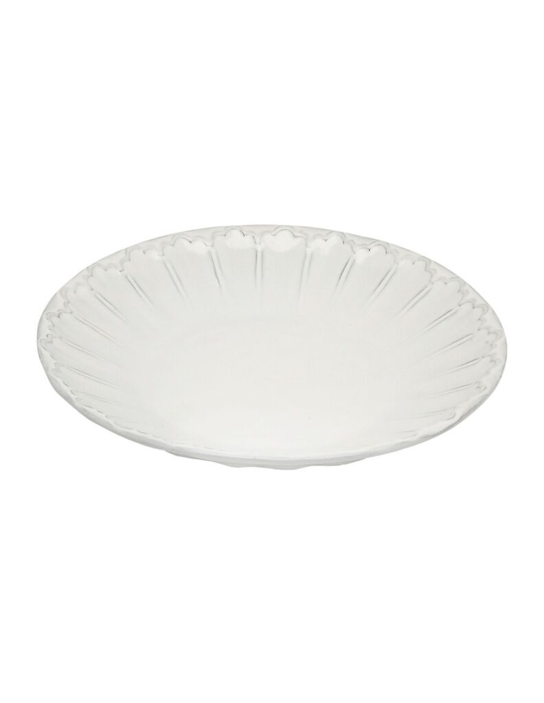Linea Italica – Pasta Bord met reliëf decoratie , wit
