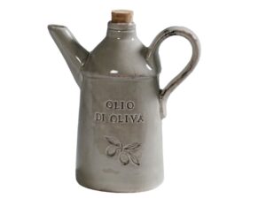 Linea Osteria – Olijfolie kannetje keramiek met handvat , grijs