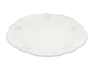 Linea Italica – Dinerbord met bloemenreliëf , wit