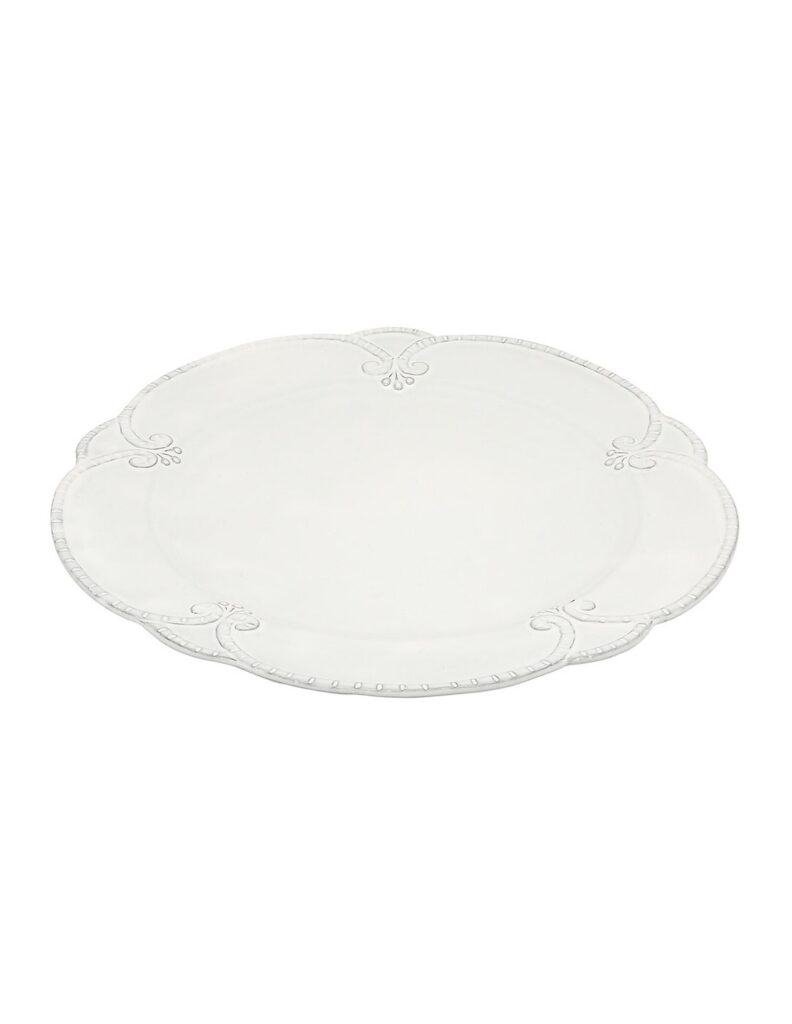Linea Italica – Dinerbord met bloemenreliëf , wit