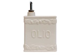 Linea Osteria – Olijfolie kan keramiek vierkant , wit