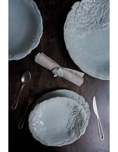 Linea Romantica – Dinerbord met rozenreliëf , turquoise (afbeelding 2)