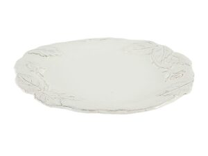 Linea Romantica – Ontbijtbord met rozen reliëf , wit
