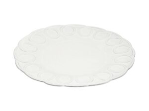 Linea Italica – Ontbijtbord met cirkels reliëf , wit