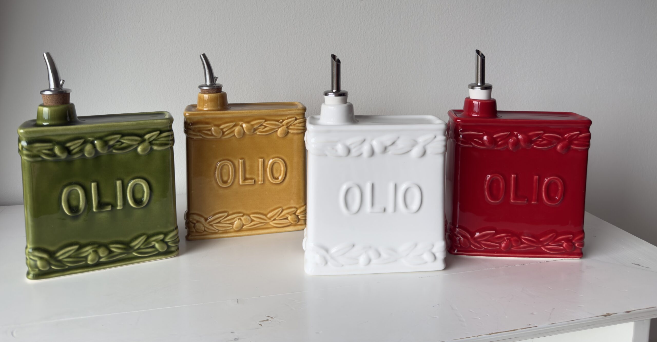 Linea Osteria – Olijfolie kan keramiek vierkant , wit (afbeelding 4)