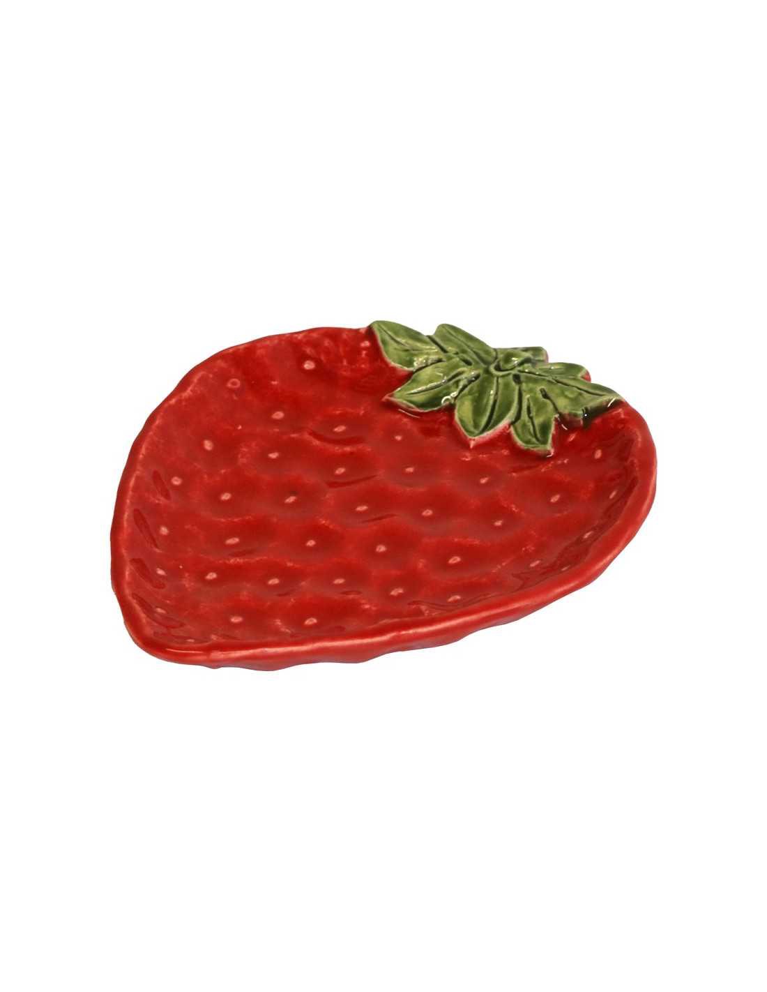 Saladebordje Italiaans Handgemaakt keramiek in Aardbeien Design