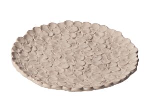 Ontbijtbordje wit keramiek in de vorm van een Hortensia