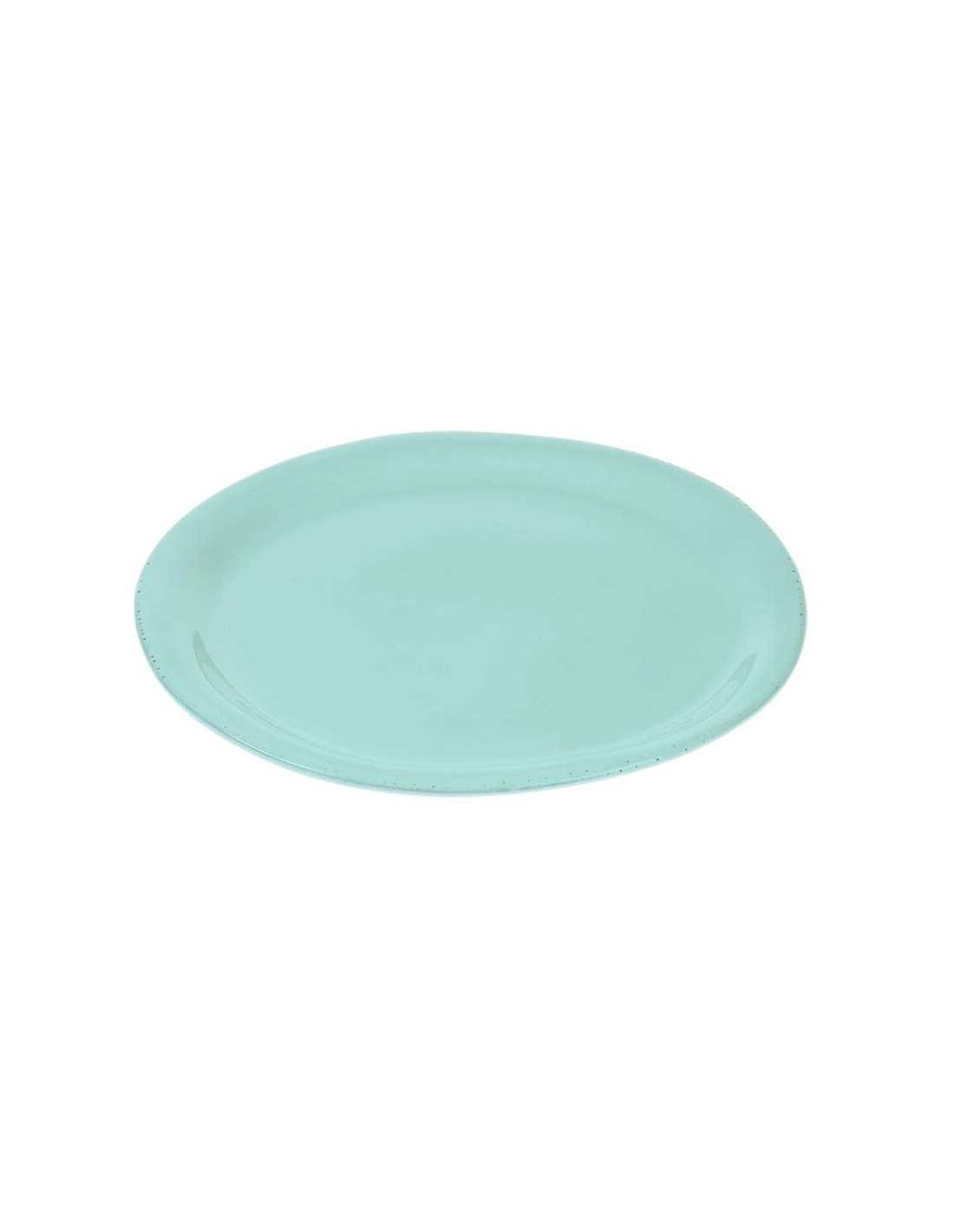 Turquoise dinerbord handgemaakt Italiaans keramiek