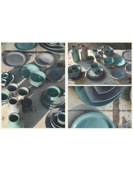 Dinerbord gekleurd keramiek | Turquoise - Afbeelding 4